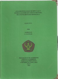 Analisis Pemasaran Rumput Laut di Desa Lalombi Kecamatan Banawa Selatan kabupaten Donggala.