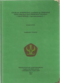 Image of Aplikasi Kompos dan Azotobacter sp terhadap Pertumbuhan dan Produksi Tanaman Cabai Merah (Capsicum annuum L.)