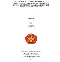 Image of Analisis Karakteristik  Dan Pendapatan Usaha Bawang Goreng Pada Umkm Amalia Di Desa Bolupountu Jaya Kecamatan Sigi Biromaru Kabupaten Sigi