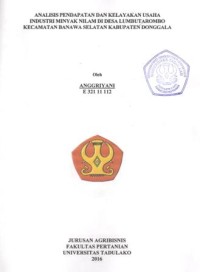 Image of Analisis Pendapatan dan Kelayakan Usahaindustri Minyak Nilam di Desa Lumbutarombo Kecamatan Banawa SelatanKabupaten Donggala.
