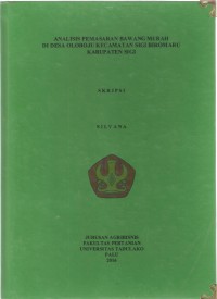 Image of Analisis Pemasaran Bawang Merah di Desa OLoboju Kecamatan Sigi Biromaru Kabupaten Sigi