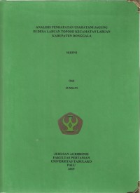 Image of Analisis Pendapatan Usaha tani Jagung di Desa Labuan Toposo Kecamatan Labuan Kabupaten Donggala